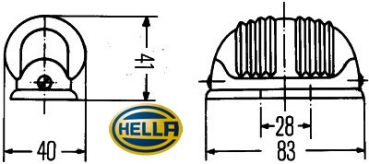 Preview: Blinkleuchte, chrom, Hella für Hanomag , Deutz , Lanz , Eicher , Fendt , Güldner, Kramer